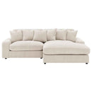 Blaine Upholstered Reversible Chaise Sectional Sofa Sand - Home & Sleep Outlet