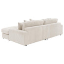 Blaine Upholstered Reversible Chaise Sectional Sofa Sand - Home & Sleep Outlet