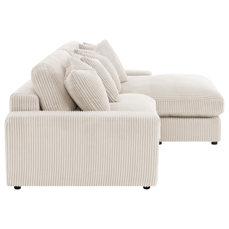 Blaine Upholstered Reversible Chaise Sectional Sofa Sand - Home & Sleep Outlet