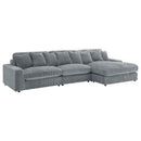 Blaine Upholstered Reversible Chaise Sectional Sofa Fog - Home & Sleep Outlet