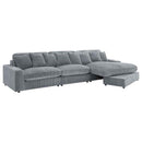 Blaine Upholstered Reversible Chaise Sectional Sofa Fog - Home & Sleep Outlet