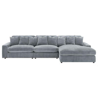 Blaine Upholstered Reversible Chaise Sectional Sofa Fog - Home & Sleep Outlet