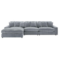 Blaine Upholstered Reversible Chaise Sectional Sofa Fog - Home & Sleep Outlet