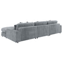 Blaine Upholstered Reversible Chaise Sectional Sofa Fog - Home & Sleep Outlet