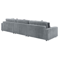 Blaine Upholstered Reversible Chaise Sectional Sofa Fog - Home & Sleep Outlet