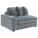 Blaine Upholstered Reversible Chaise Sectional Sofa Fog - Home & Sleep Outlet