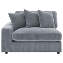 Blaine Upholstered Reversible Chaise Sectional Sofa Fog - Home & Sleep Outlet