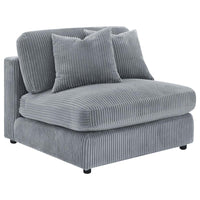 Blaine Upholstered Reversible Chaise Sectional Sofa Fog