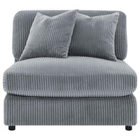 Blaine Upholstered Reversible Chaise Sectional Sofa Fog