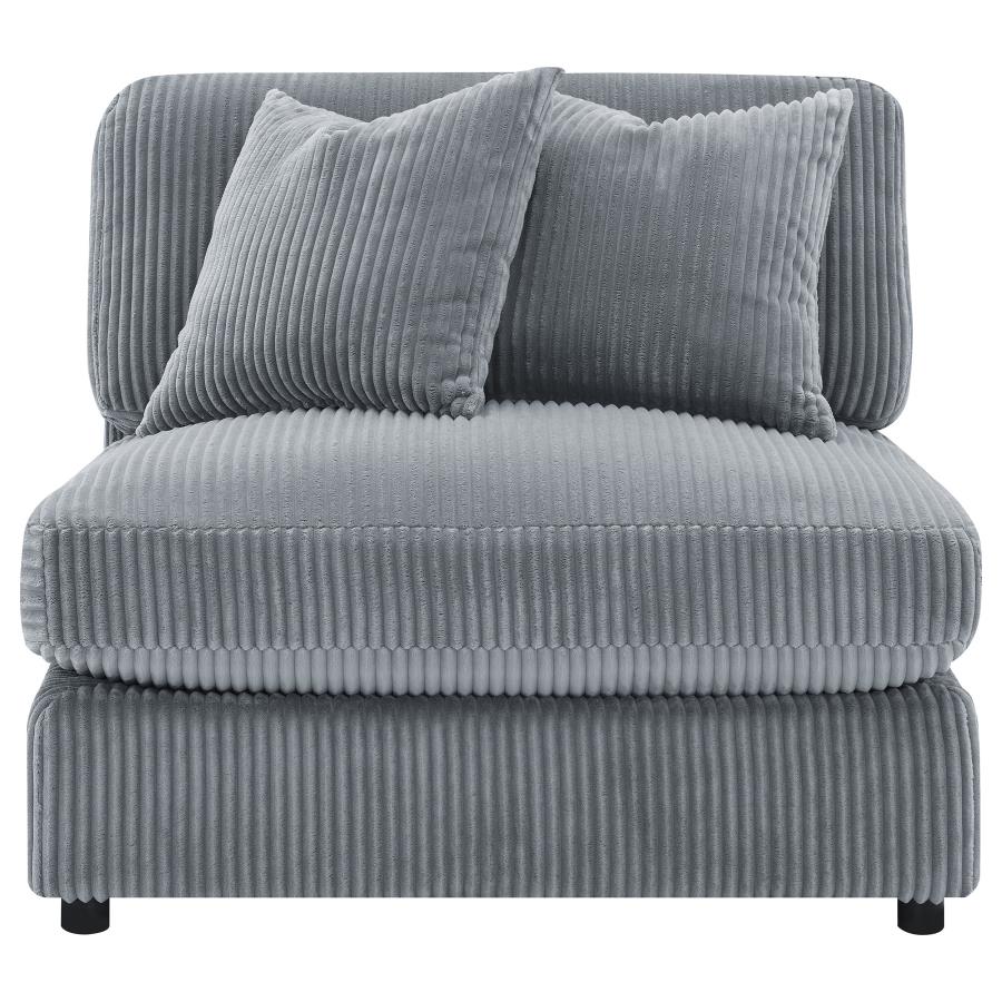 Blaine Upholstered Reversible Chaise Sectional Sofa Fog