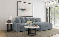 Blaine Upholstered Reversible Chaise Sectional Sofa Fog - Home & Sleep Outlet