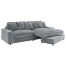 Blaine Upholstered Reversible Chaise Sectional Sofa Fog - Home & Sleep Outlet
