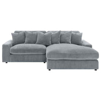 Blaine Upholstered Reversible Chaise Sectional Sofa Fog - Home & Sleep Outlet