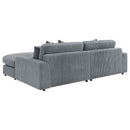 Blaine Upholstered Reversible Chaise Sectional Sofa Fog - Home & Sleep Outlet