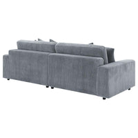 Blaine Upholstered Reversible Chaise Sectional Sofa Fog - Home & Sleep Outlet