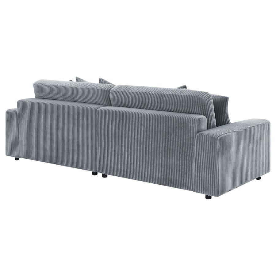 Blaine Upholstered Reversible Chaise Sectional Sofa Fog - Home & Sleep Outlet
