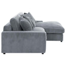 Blaine Upholstered Reversible Chaise Sectional Sofa Fog - Home & Sleep Outlet