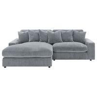 Blaine Upholstered Reversible Chaise Sectional Sofa Fog - Home & Sleep Outlet