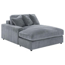 Blaine Upholstered Reversible Chaise Sectional Sofa Fog - Home & Sleep Outlet