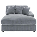 Blaine Upholstered Reversible Chaise Sectional Sofa Fog - Home & Sleep Outlet