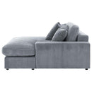 Blaine Upholstered Reversible Chaise Sectional Sofa Fog - Home & Sleep Outlet