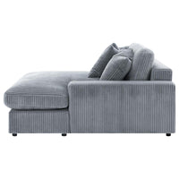 Blaine Upholstered Reversible Chaise Sectional Sofa Fog - Home & Sleep Outlet