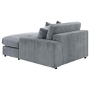 Blaine Upholstered Reversible Chaise Sectional Sofa Fog - Home & Sleep Outlet