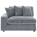 Blaine Upholstered Reversible Chaise Sectional Sofa Fog - Home & Sleep Outlet