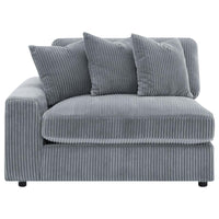 Blaine Upholstered Reversible Chaise Sectional Sofa Fog - Home & Sleep Outlet