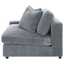 Blaine Upholstered Reversible Chaise Sectional Sofa Fog - Home & Sleep Outlet