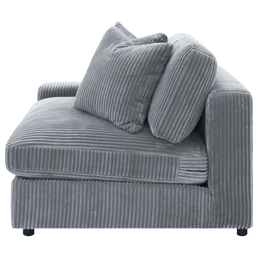 Blaine Upholstered Reversible Chaise Sectional Sofa Fog - Home & Sleep Outlet