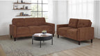Home & Sleep Outlet - Bowen II 2-piece Fabric Upholstered Track Arm Sofa Set Rust