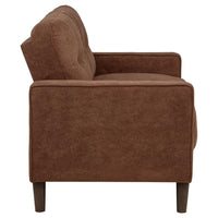 Bowen II 2-piece Fabric Upholstered Track Arm Sofa Set Rust