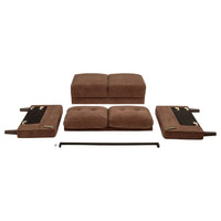 Bowen II 2-piece Fabric Upholstered Track Arm Sofa Set Rust