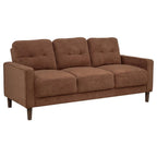 Home & Sleep Outlet - Bowen II 3-piece Fabric Upholstered Track Arm Sofa Set Rust