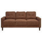 Home & Sleep Outlet - Bowen II 3-piece Fabric Upholstered Track Arm Sofa Set Rust