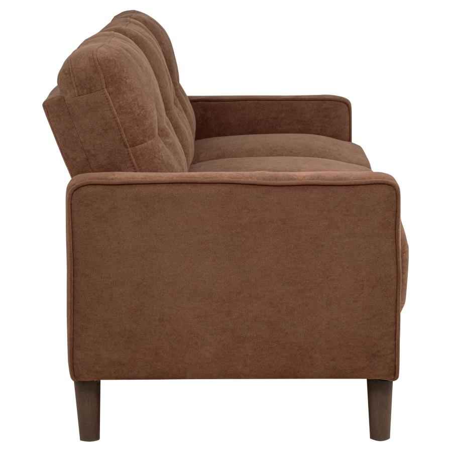 Bowen II 3-piece Fabric Upholstered Track Arm Sofa Set Rust