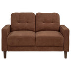 Home & Sleep Outlet - Bowen II 3-piece Fabric Upholstered Track Arm Sofa Set Rust