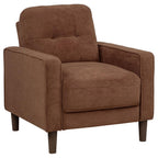 Home & Sleep Outlet - Bowen II 3-piece Fabric Upholstered Track Arm Sofa Set Rust