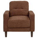 Bowen II 3-piece Fabric Upholstered Track Arm Sofa Set Rust