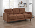 Home & Sleep Outlet - Bowen II Fabric Upholstered Track Arm Sofa Rust