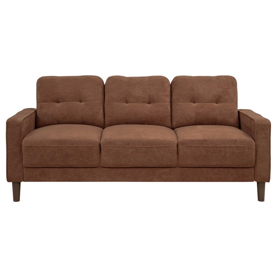 Home & Sleep Outlet - Bowen II Fabric Upholstered Track Arm Sofa Rust