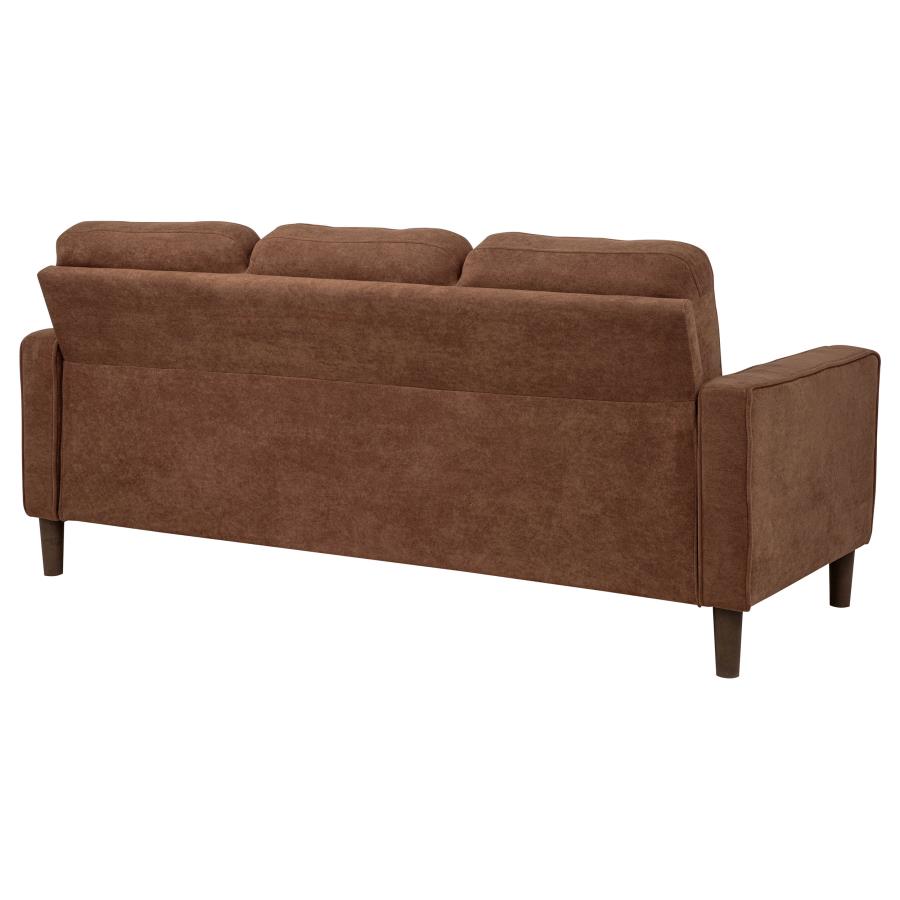 Home & Sleep Outlet - Bowen II Fabric Upholstered Track Arm Sofa Rust