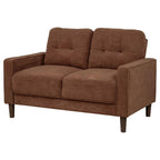 Home & Sleep Outlet - Bowen II Fabric Upholstered Track Arm Loveseat Rust