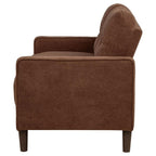 Home & Sleep Outlet - Bowen II Fabric Upholstered Track Arm Loveseat Rust