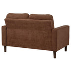 Home & Sleep Outlet - Bowen II Fabric Upholstered Track Arm Loveseat Rust