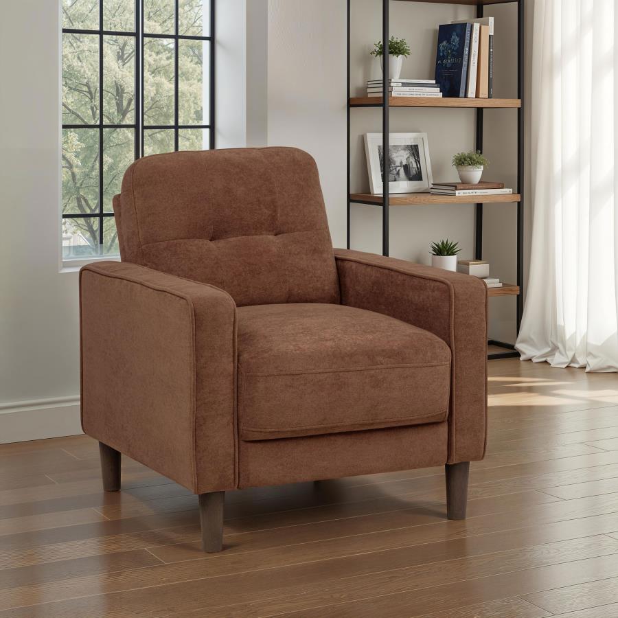 Home & Sleep Outlet - Bowen II Fabric Upholstered Track Arm Accent Chair Rust