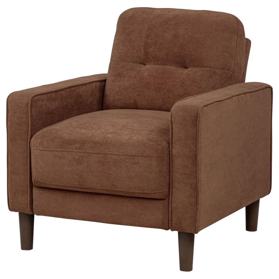 Home & Sleep Outlet - Bowen II Fabric Upholstered Track Arm Accent Chair Rust