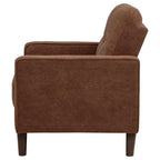 Home & Sleep Outlet - Bowen II Fabric Upholstered Track Arm Accent Chair Rust