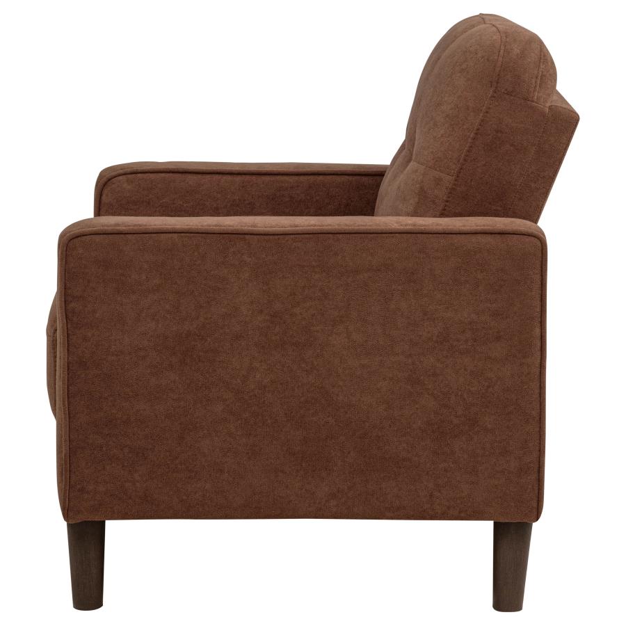Home & Sleep Outlet - Bowen II Fabric Upholstered Track Arm Accent Chair Rust